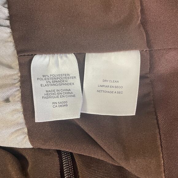 Sleeveless Dress Size 6 Brown Tan Brocade Paisley Stretch Empire Waist Boho Y2K - Picture 12 of 16